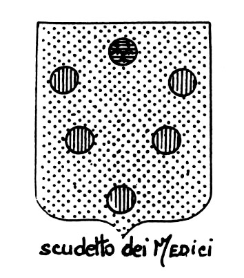 Image of the heraldic term: Scudetto dei Medici